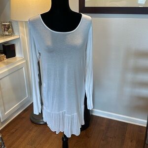 Scandal M/L White Viscose Elasthanne‎ Made In Italy Boho Dress med large EUC